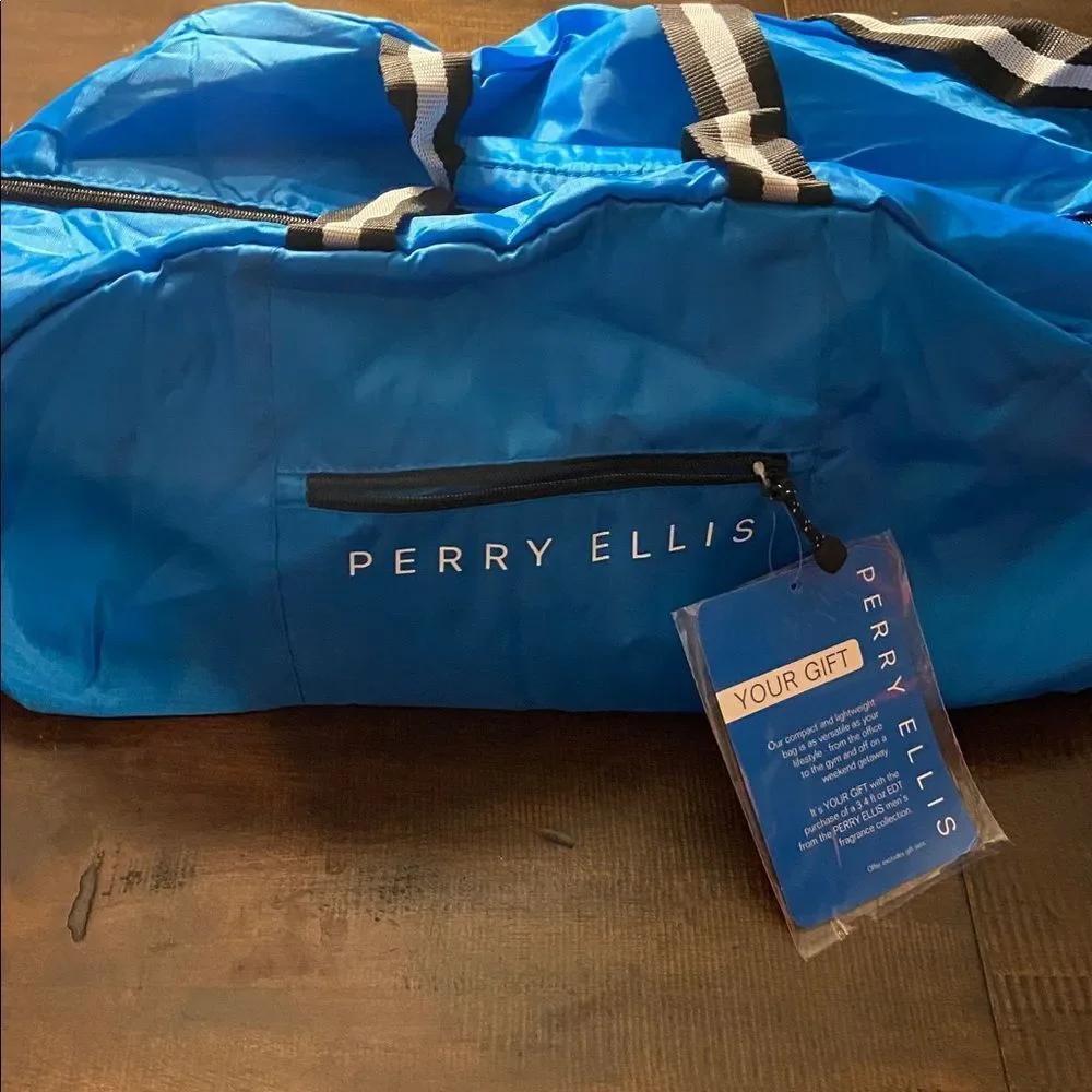 Perry Ellis Blue Duffel Bag